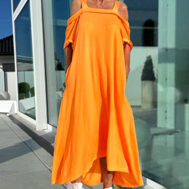 Kald skulder maxikjole for kvinner