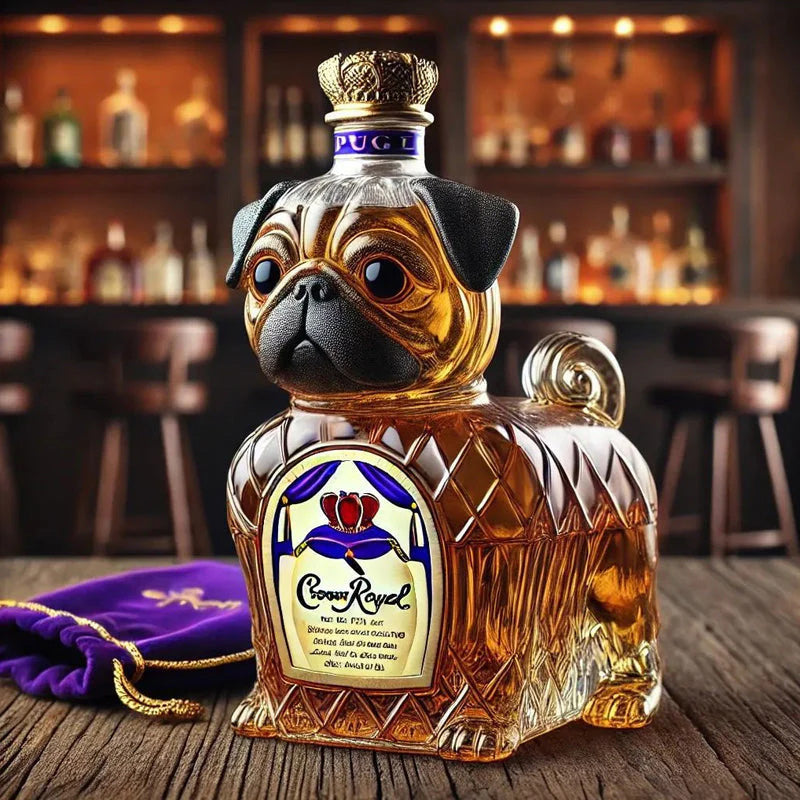 Kreativ whiskyflaske formet som en hund