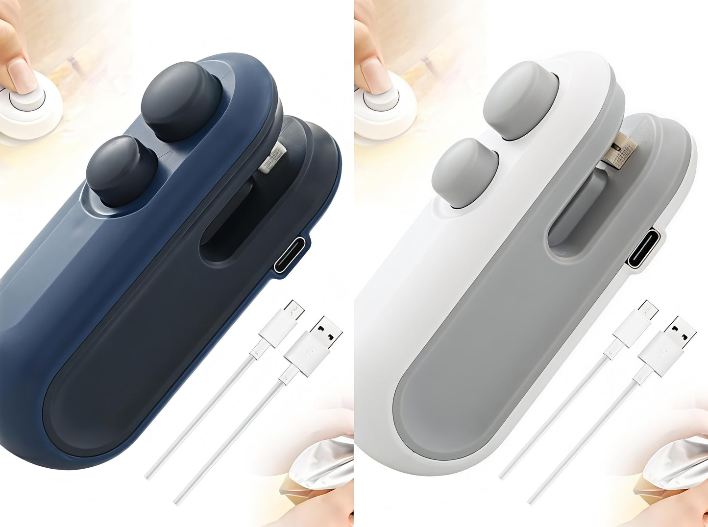 đ„Mini-pĂ„sförseglare med skĂ€rare och magnet