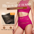 🌸Sista dagen - Köp 1 få 3-pack✨Plus-Size trosor med hög midja och korsade magkontroller