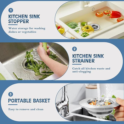 💧KJØP 3 FÅ 1 GRATIS💧SISTE DAG 60 % RABATT - Oppgradert 3-i-1 avløpsfilter til kjøkkenvask