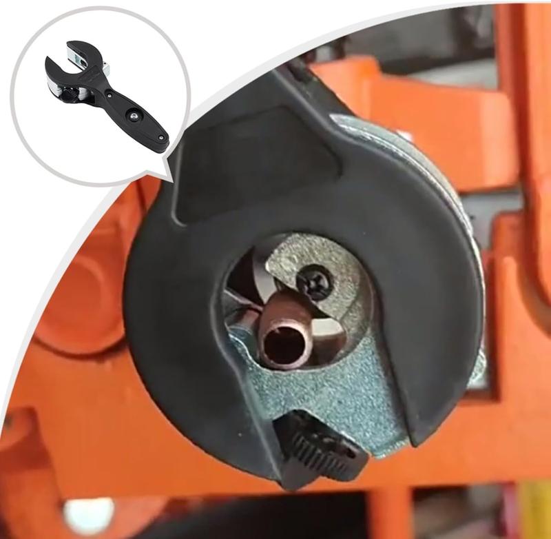 Rörskärare med spärrmekanism, enhandssnabbkapverktyg, för kapning av rostfritt stål, koppar och aluminium med diametrar från 0,8 cm - 2,9 cm