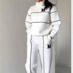 Avslappnad sweatshirt i 2 delar med mönster