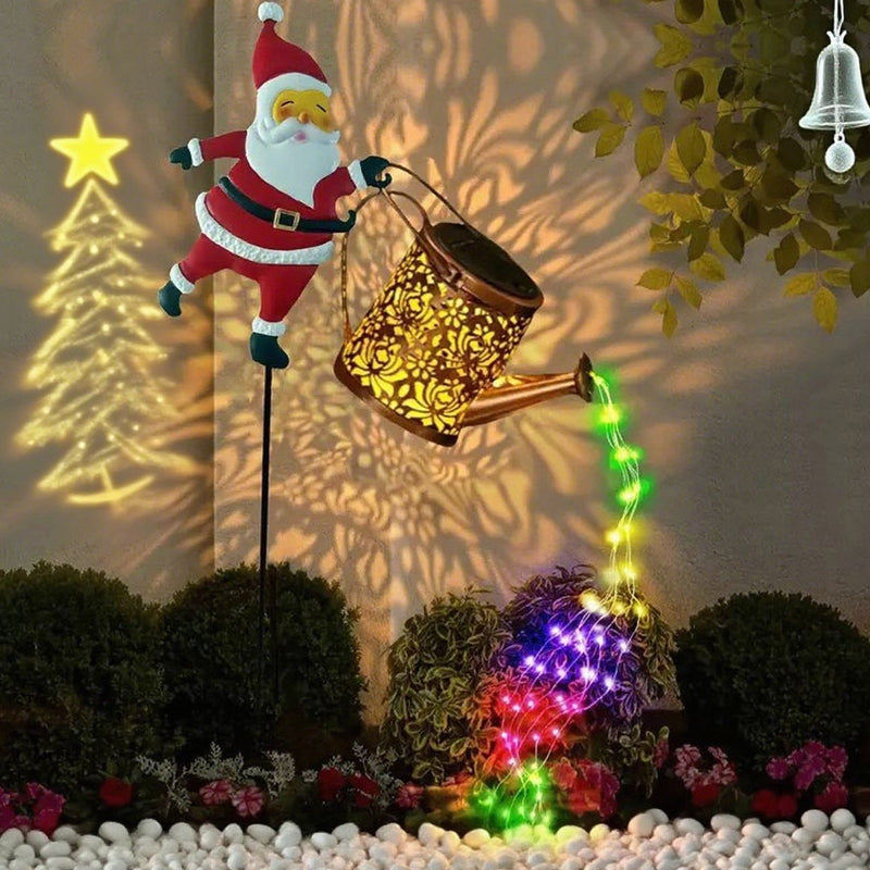 🎅🎄Jultomtens vattenkanna, vattenfunktion för trädgårdsgräsmatta, utomhushantverk i metall