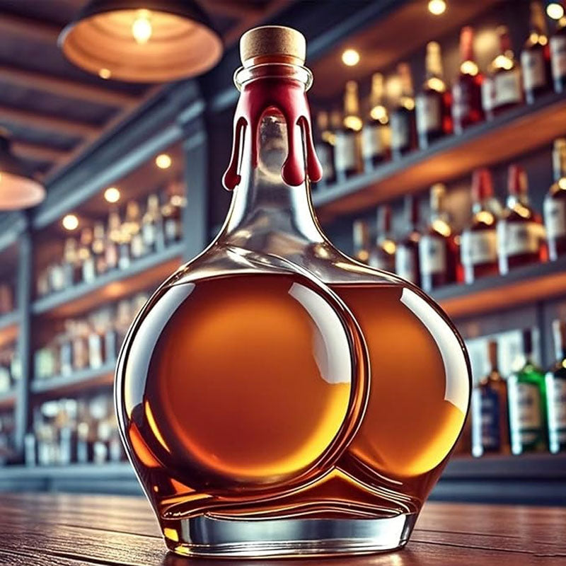 🥂Ge dina vinprovningar en lekfull touch med denna roliga flaska.