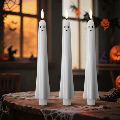 🎃👻 Fjärrstyrt spökljus med 3D-flammande veke 👻🎃