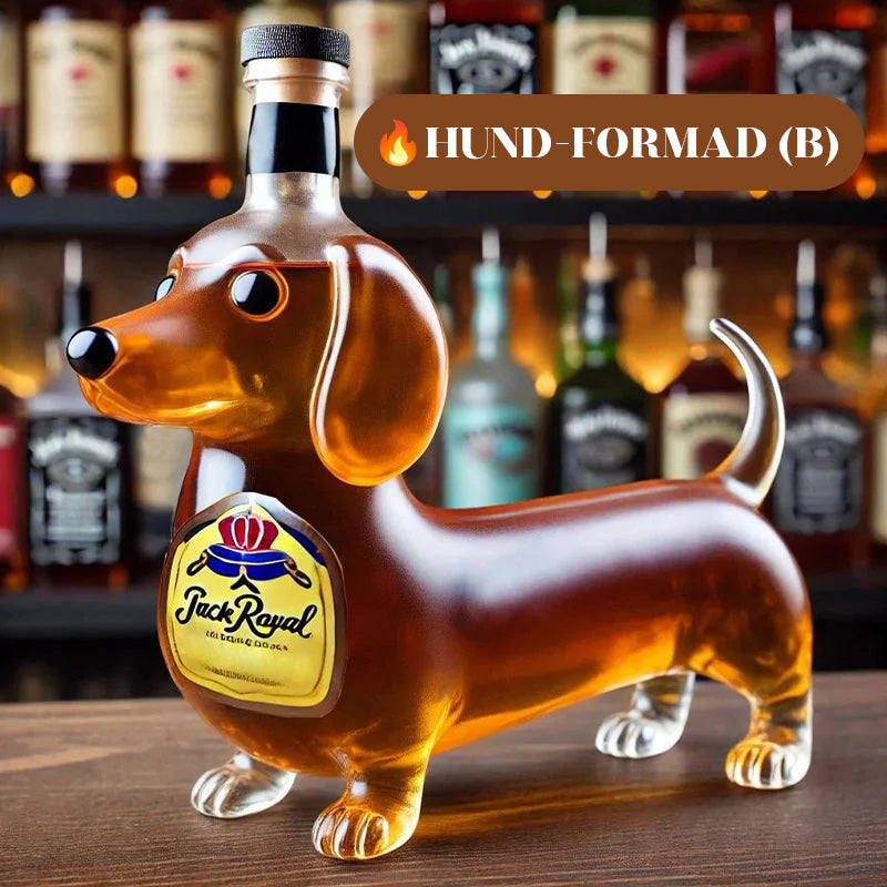 Kreativ whiskyflaske formet som en hund