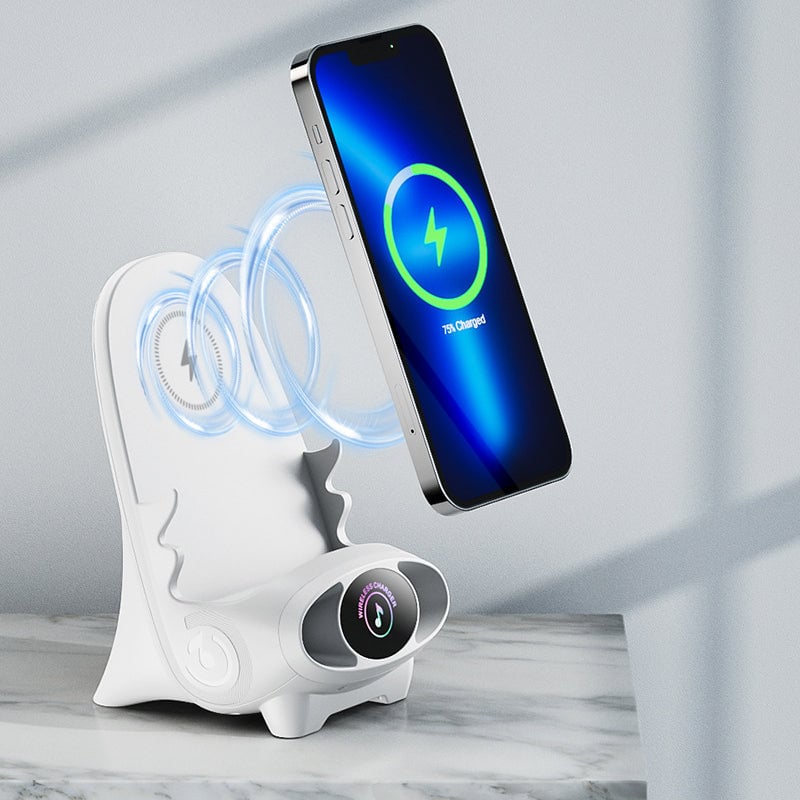 Mini Chair trådløs hurtiglader multifunksjonell telefonholder