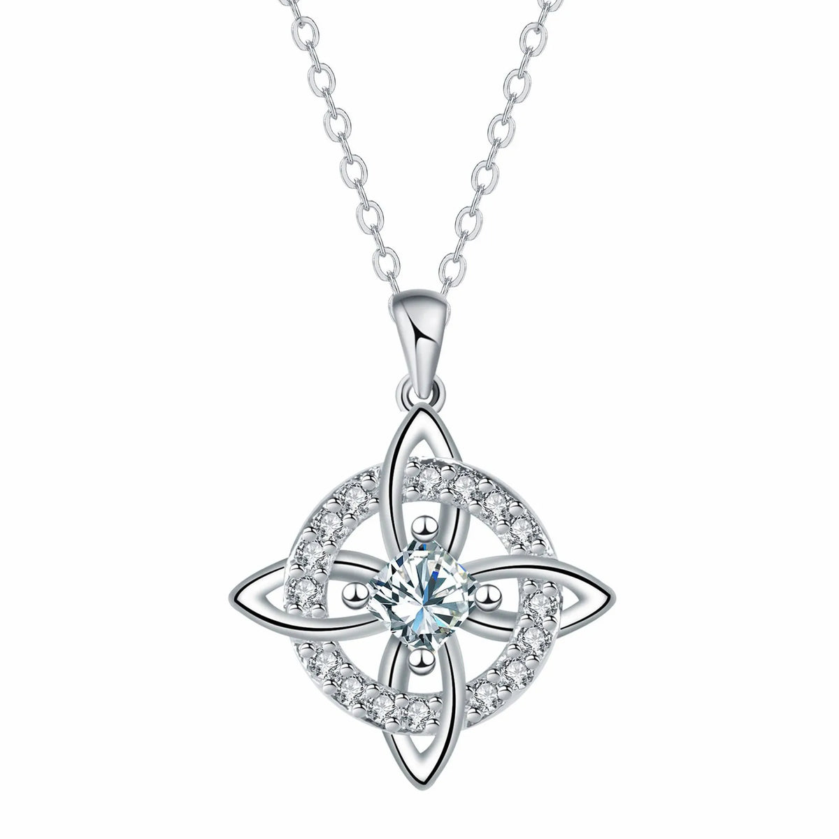 Mystiskt halsband med månadssten och häxknut – 🔮💞Skydda dina nära och kära