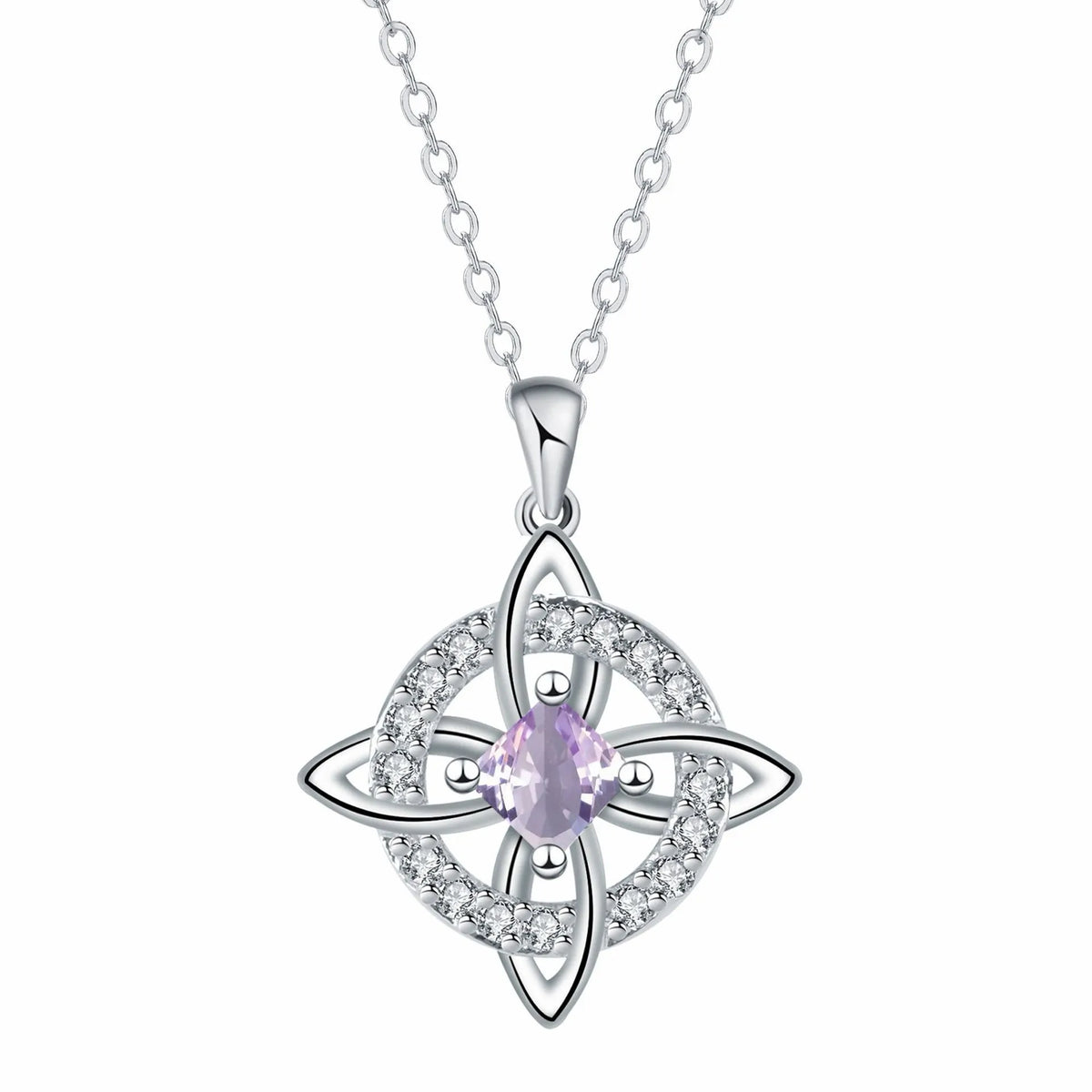 Mystiskt halsband med månadssten och häxknut – 🔮💞Skydda dina nära och kära