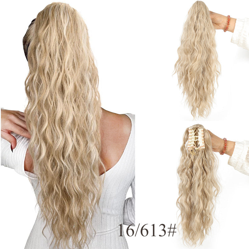 ⏳Begrenset tidsbegrenset 50 % rabatt💥💖45 cm krøllete, bølgete og krusete hårforlengelser med hestehale