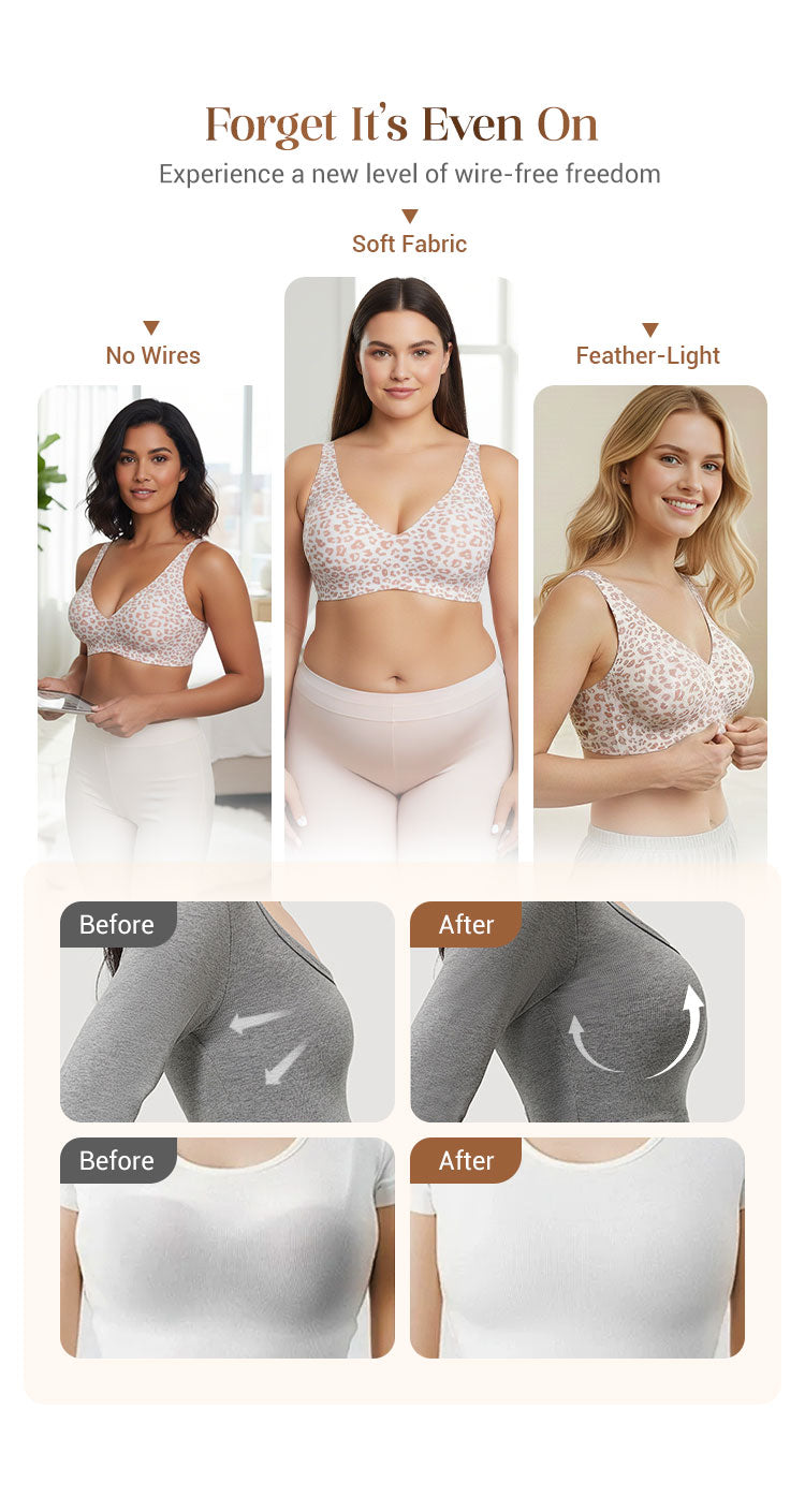 💗 Sista dagen 50% rabatt⚡50K+ sålda💕 Jelly trådlösa bekväma push-up-braletter, sömlösa T-shirt-behåar och deep V vardagsbehåar för kvinnor.