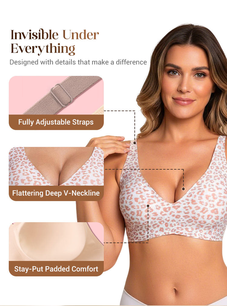 💗 Sista dagen 50% rabatt⚡50K+ sålda💕 Jelly trådlösa bekväma push-up-braletter, sömlösa T-shirt-behåar och deep V vardagsbehåar för kvinnor.