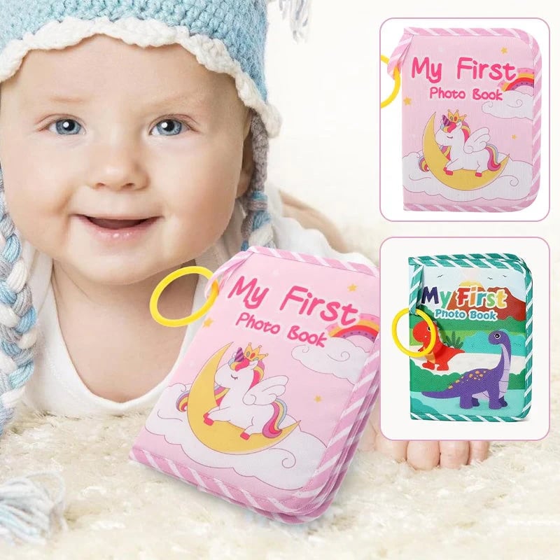 Min første babyfotobok med trygt speil