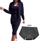 Set med spaghettiband, bodycon-klänning och jacka