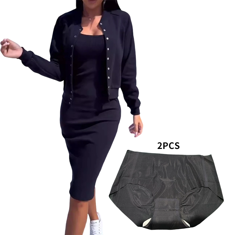 Set med spaghettiband, bodycon-klänning och jacka