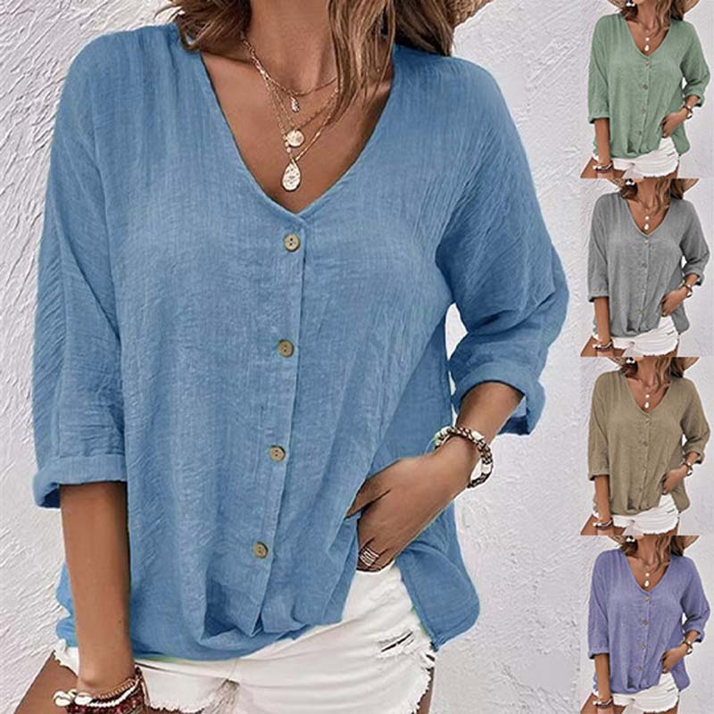✨Tidsbegrenset tilbud 45 % RABATT🎁Topp med V-hals