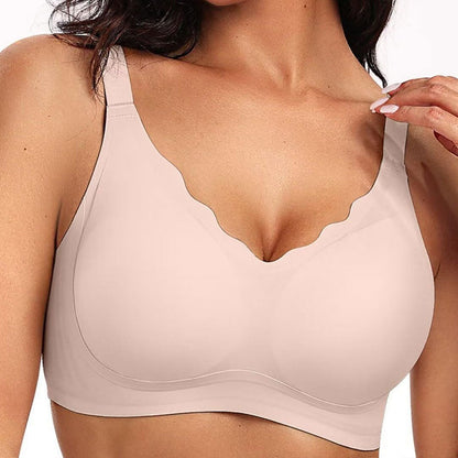 💖Sømløs push-up-BH med bølgete kanter