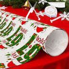 Roligt Julklappspapper med Siffermönster