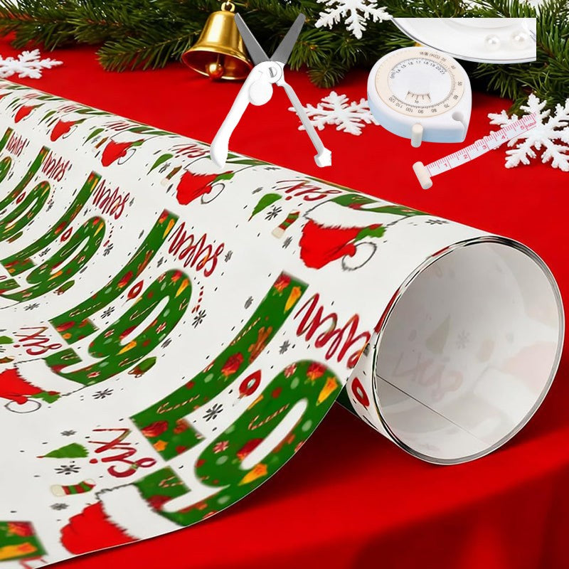 Roligt Julklappspapper med Siffermönster