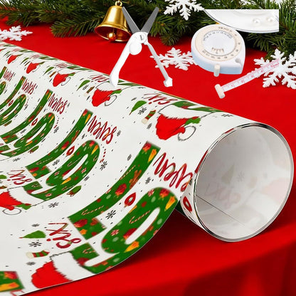 Roligt Julklappspapper med Siffermönster