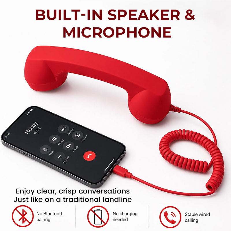 ☎️ Retro Type-C telefonlur – Vintage telefonlur för din smartphone