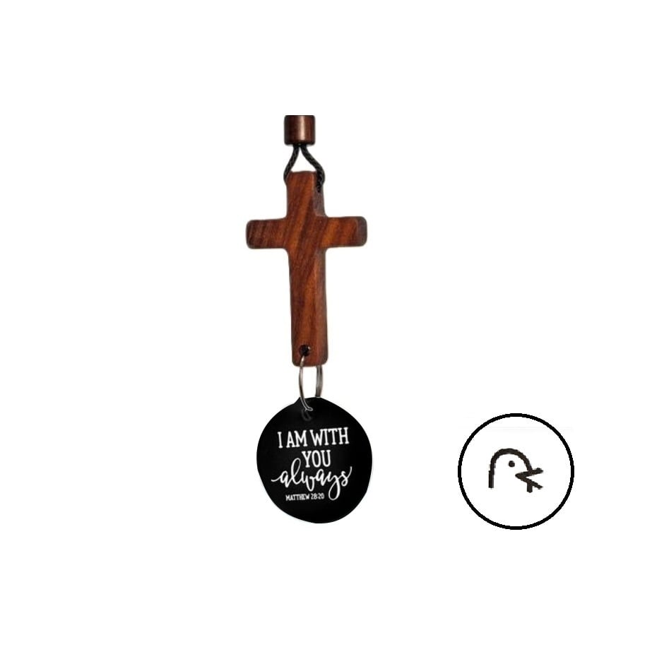 ✝️Bibelord bilbackspegel hängande kors hänge