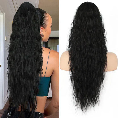 ⏳Begrenset tidsbegrenset 50 % rabatt💥💖45 cm krøllete, bølgete og krusete hårforlengelser med hestehale