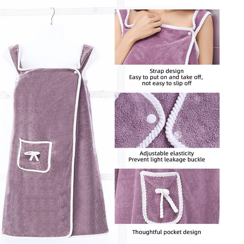 Badekåpe i korallfleece for kvinner