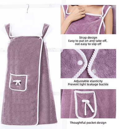 Badekåpe i korallfleece for kvinner