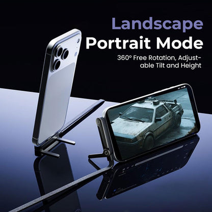 ⚡2-i-1 osynlig laddningskabel – 240W snabbladdningskabel med inbyggt telefonstativ