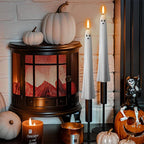 🎃👻 Fjärrstyrt spökljus med 3D-flammande veke 👻🎃