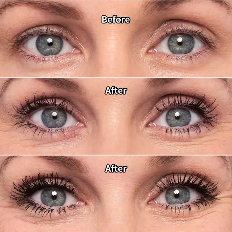 🥳KÖP 1 FÅ 1 GRATIS:💞50K+ SÅLDA!👁️✨ Vackra fransar hela dagen, kladdfria! Vattentät fibermascara för naturlig volym. 💖💃