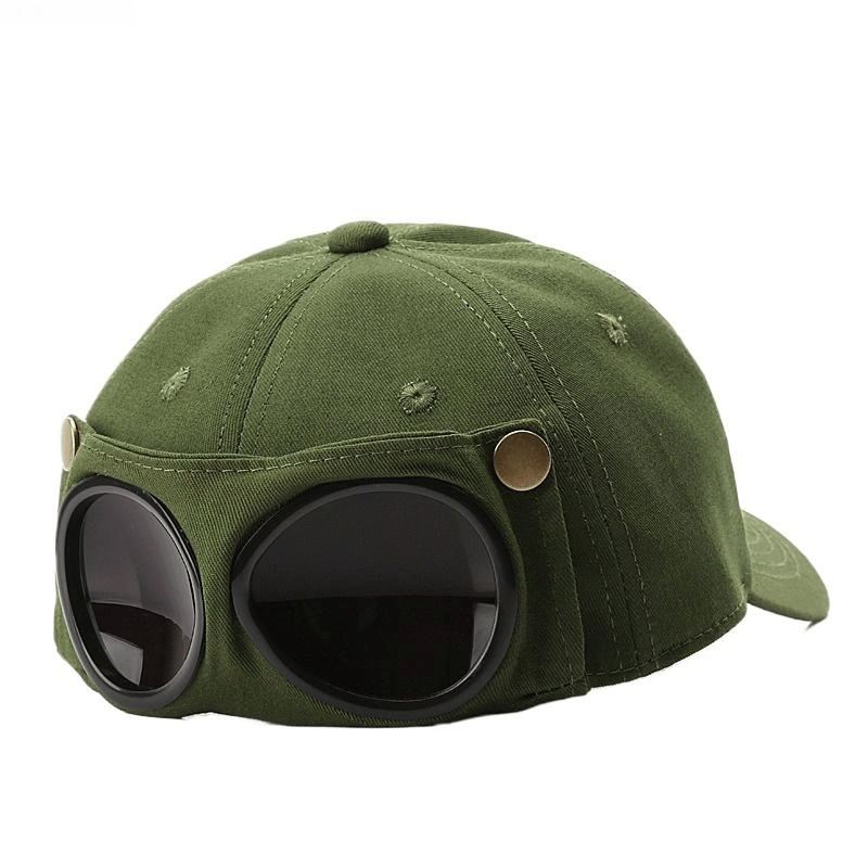 🤣 Basebollkeps i Aviator-stil — Unik design med glasögonpaneler & vintage detaljer! 🧢✨