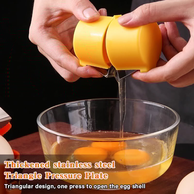 🎊Eggåpner i rustfritt stål – Knekk, kutt og separer egg enkelt🍳