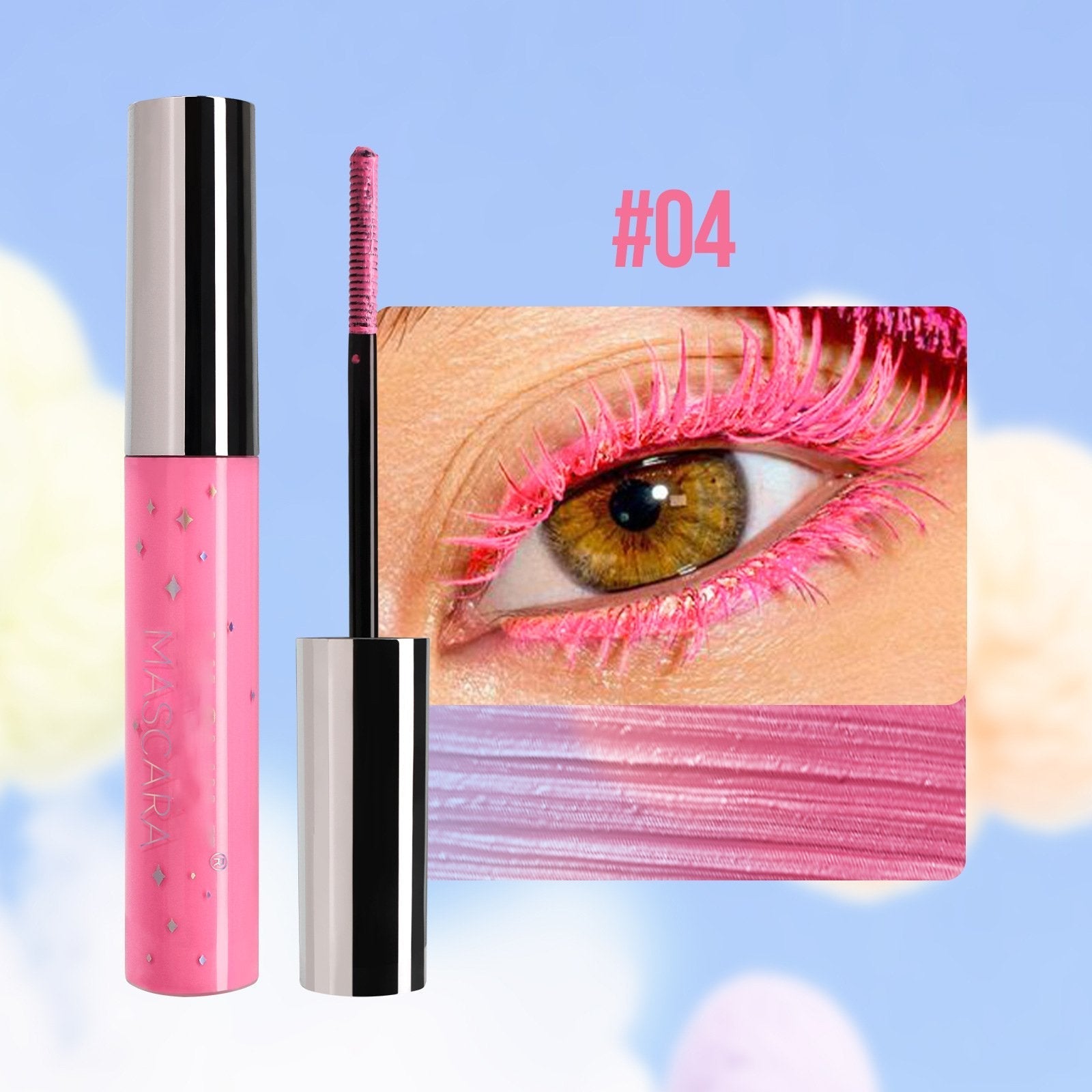 Färgglad Glittermascara/Colorful Glitter Mascara