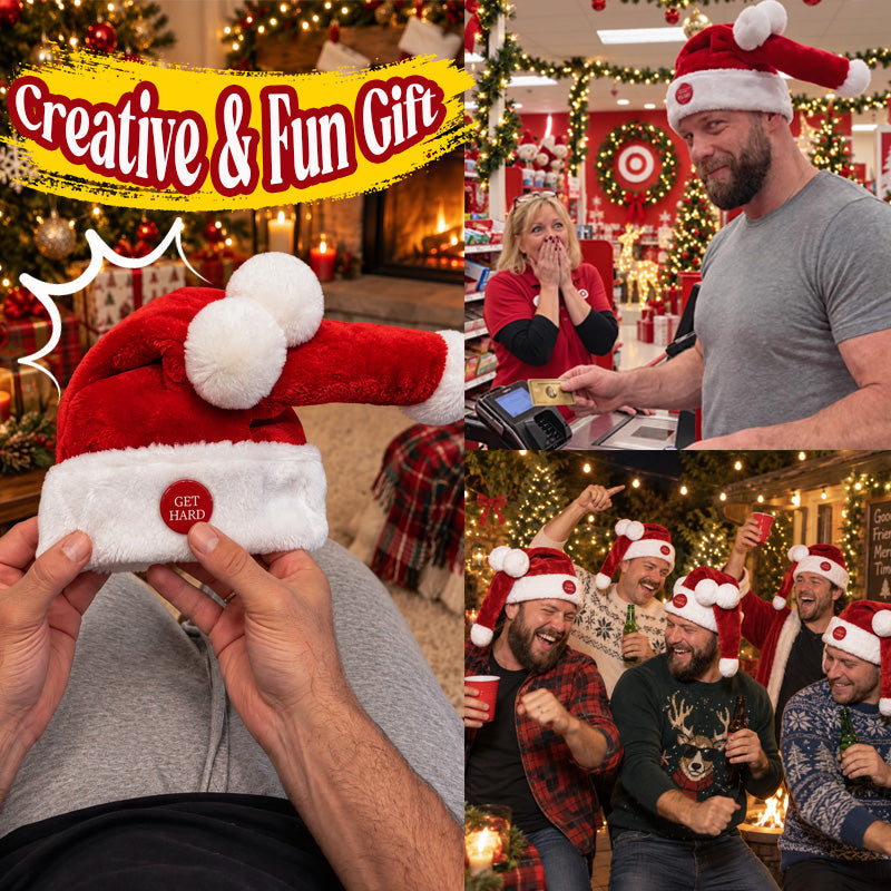 🎅 Funny Moving Santa Hat – Rolig jullunchsaccessoar 🎄