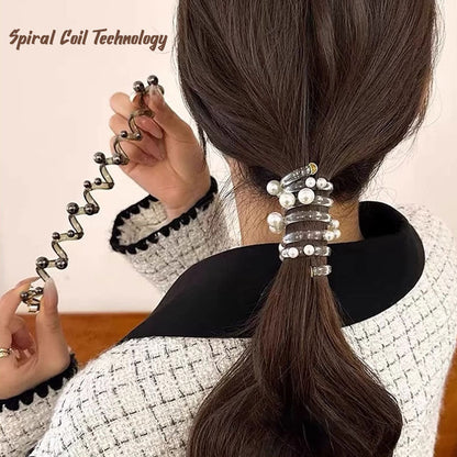Perle rett spiral hårbånd