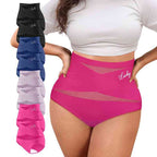 🌸Sista dagen - Köp 1 få 3-pack✨Plus-Size trosor med hög midja och korsade magkontroller