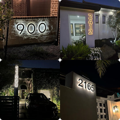 Lighted House Numbers for Outside