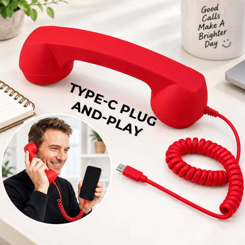 ☎️ Retro Type-C telefonlur – Vintage telefonlur för din smartphone