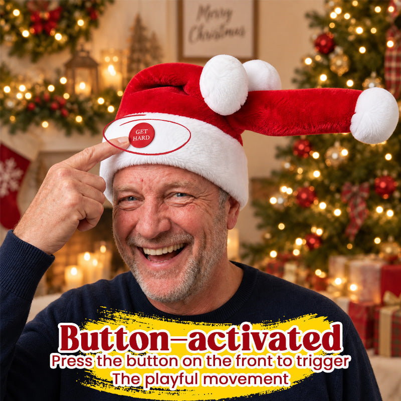 🎅 Funny Moving Santa Hat – Rolig jullunchsaccessoar 🎄