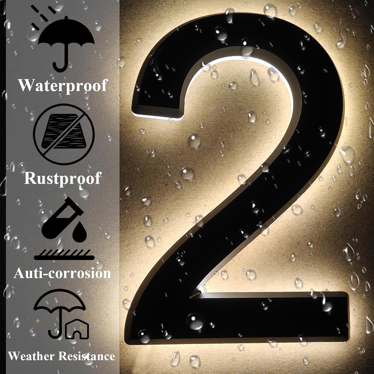 Lighted House Numbers for Outside