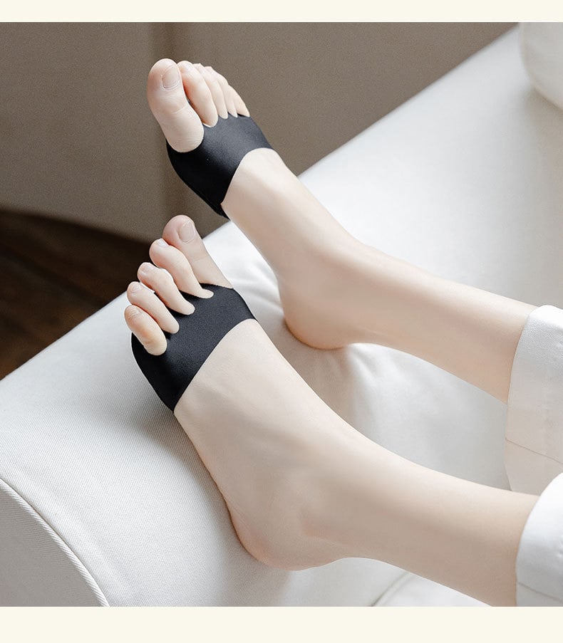 👠✨ Femtåiga framfotskuddar för kvinnor | Stötdämpande inlägg för höga klackar | Svart/Beige