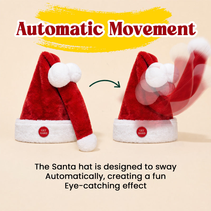 🎅 Funny Moving Santa Hat – Rolig jullunchsaccessoar 🎄