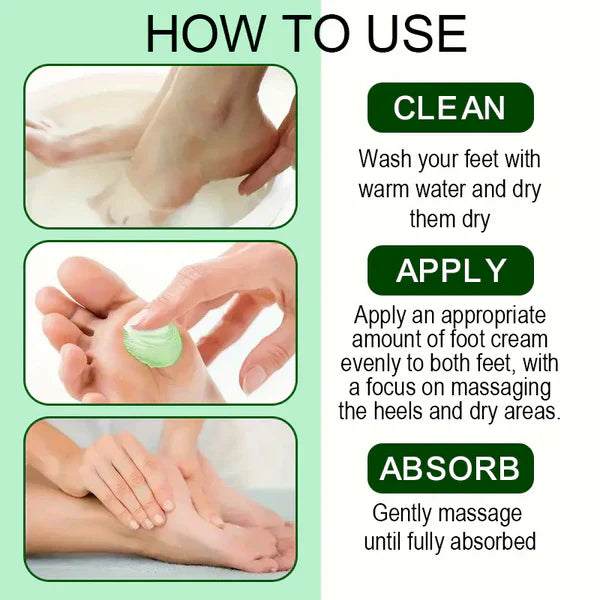 Lugnande fotkräm med aloe vera och tea tree