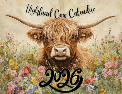 🏆Snabba rea⚡ Över 10 000 sålda! Nästan slut - 🐮Highland Cow-kalender 2026 📅