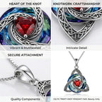✨ Halsband med födelsesten och keltisk treenighetsknut – en betydelsefull symbol för kärlek och samhörighet 🍀