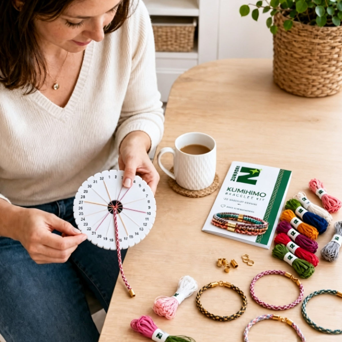 Kumihimo-armbandssats – Skapa dina egna flätade vänskapsarmband