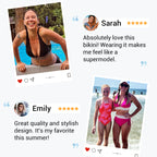 🔥Sommersalg 49 % RABATT💥👙Bikinisett med magekontroll og fargeblokker